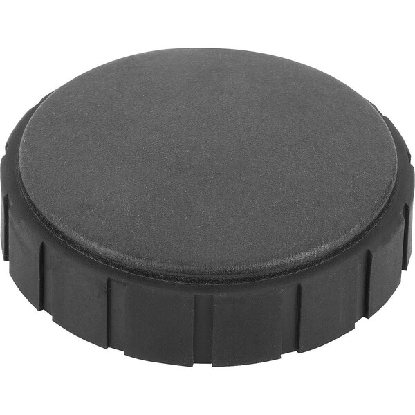 Kipp Knurled Screw D=M08 D1=57, 4 H=17, Form:K Thermoplastic, Comp:Brass K0281.5708 - main